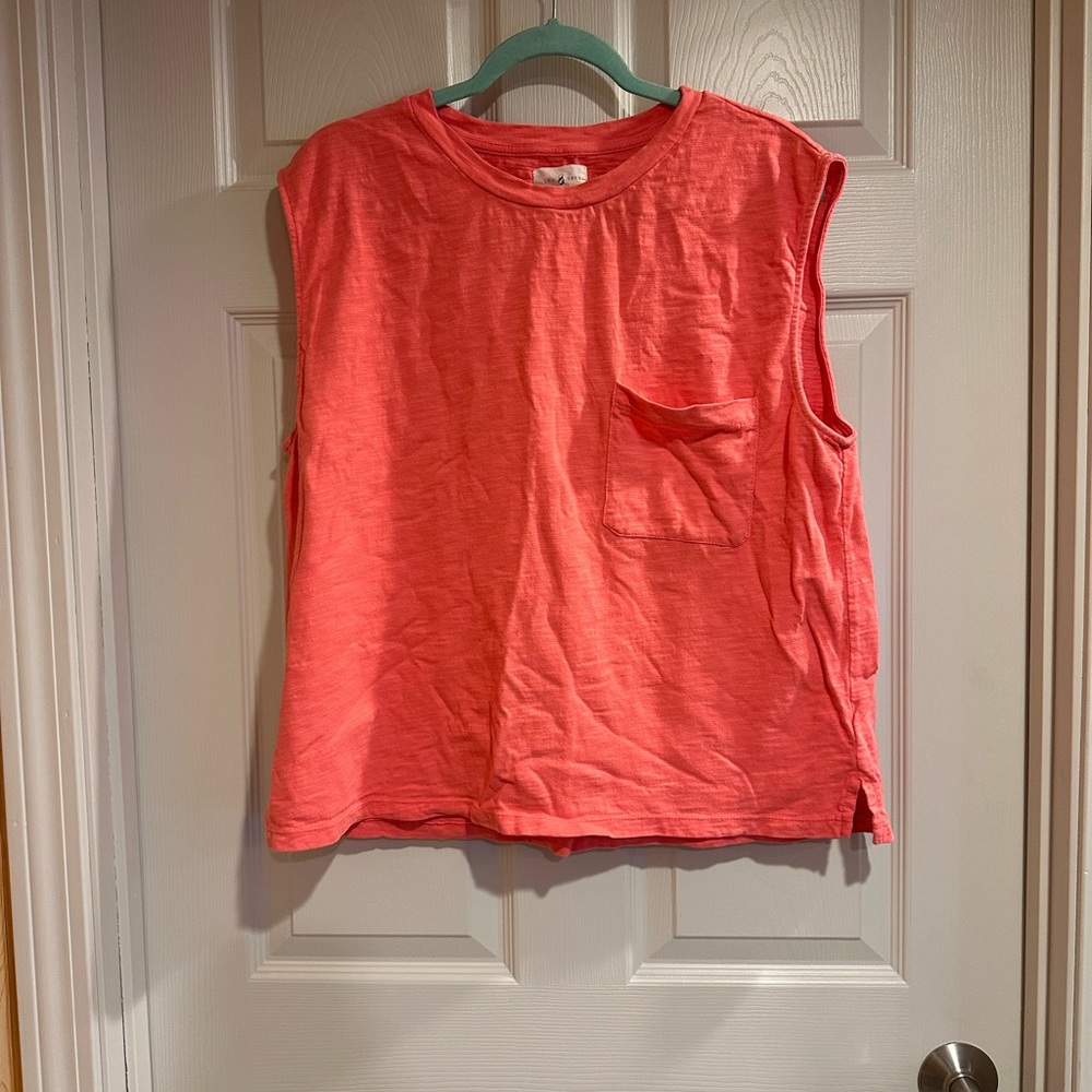 Lou & Grey Coral Pocket Tank Top